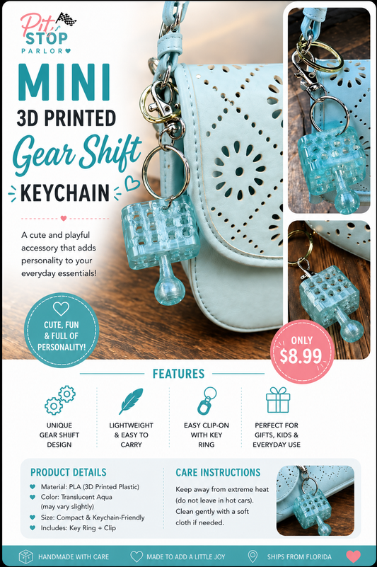 Gear Shift- key ring/ purse charm!